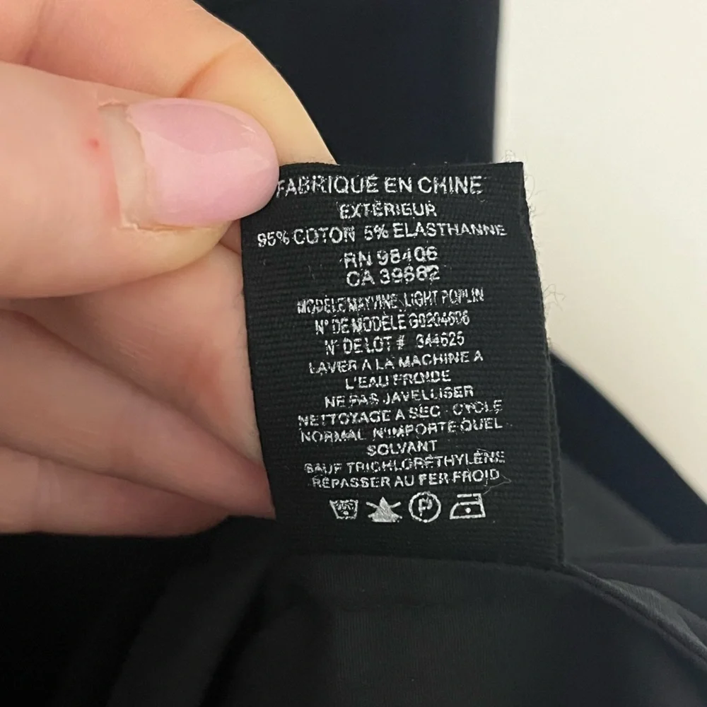 Theory Mayvine Cotton Poplin Button down Utility Dress Black Size 6 - Picture 9 of 9